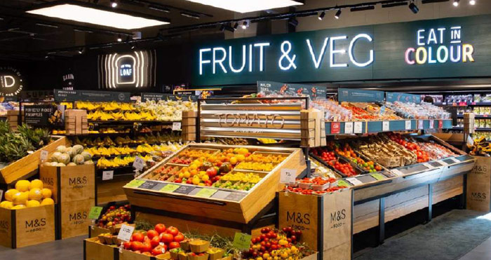 M&S Food fruit and veg